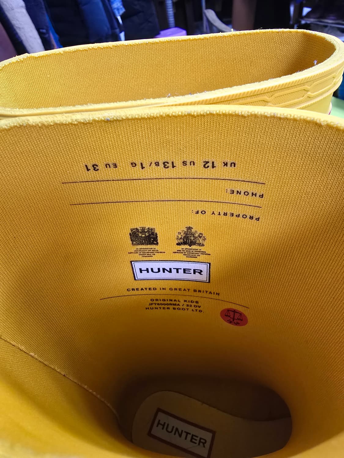 헌터키즈 옐로우 레인부츠 (1363) 상품이미지5
