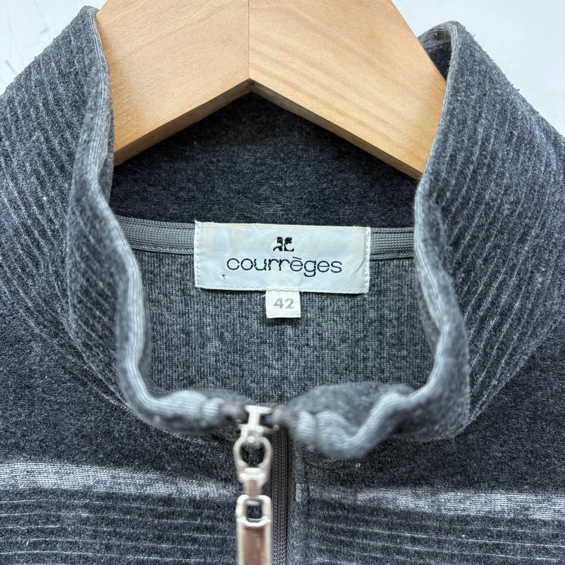 Courreges 꾸레쥬 하프넥 스트라이프 티셔츠 여성M 상품이미지3
