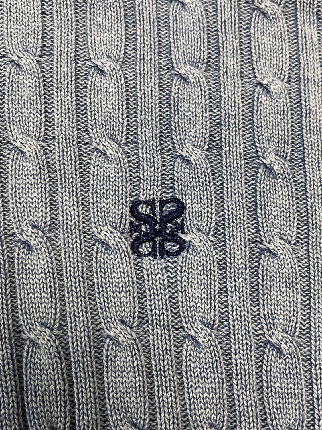 [XL] 세터 루즈핏 클래식 다이드 케이블 니트 블루 상품이미지4