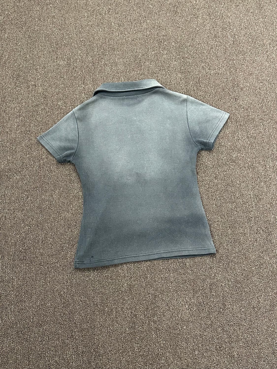 M)Japanese vintage y2k 아일렛 디테일 카라 반팔 상품이미지5