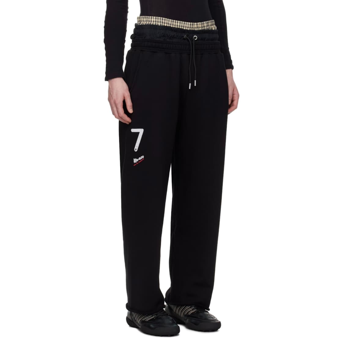 [L/XL] PROTOTYPES '07' 크롭 스웻팬츠 블랙 상품이미지5