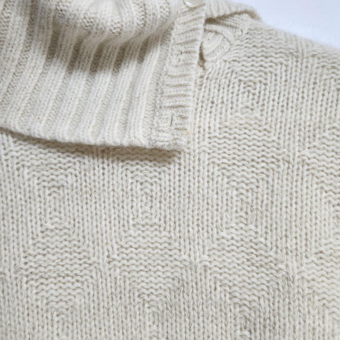 빈티지 청순 아이보리 터틀넥 니트 상품이미지4