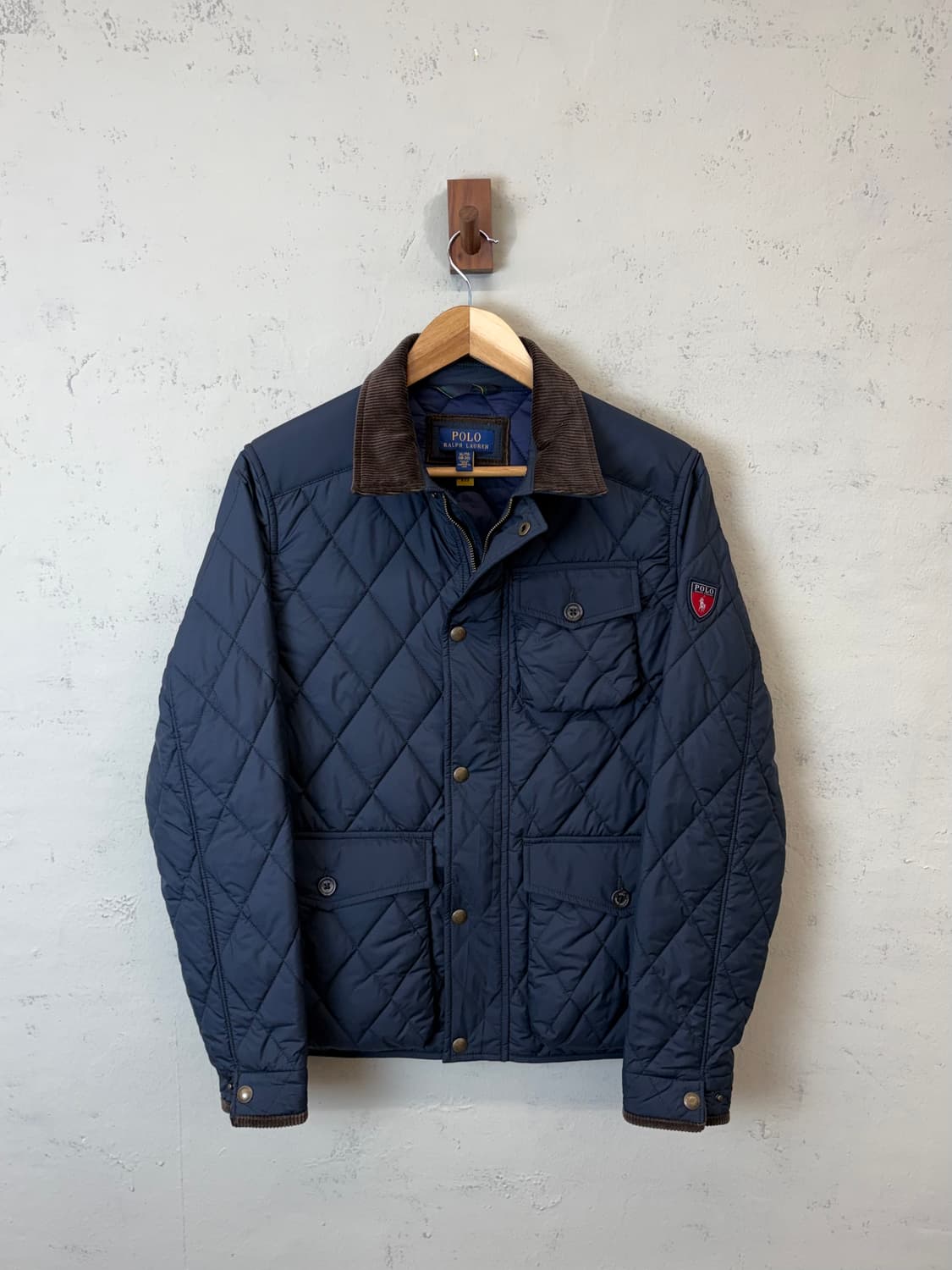폴로랄프로렌 보이즈 큐알라벨 퀼팅 자켓 네이비 상품이미지1
