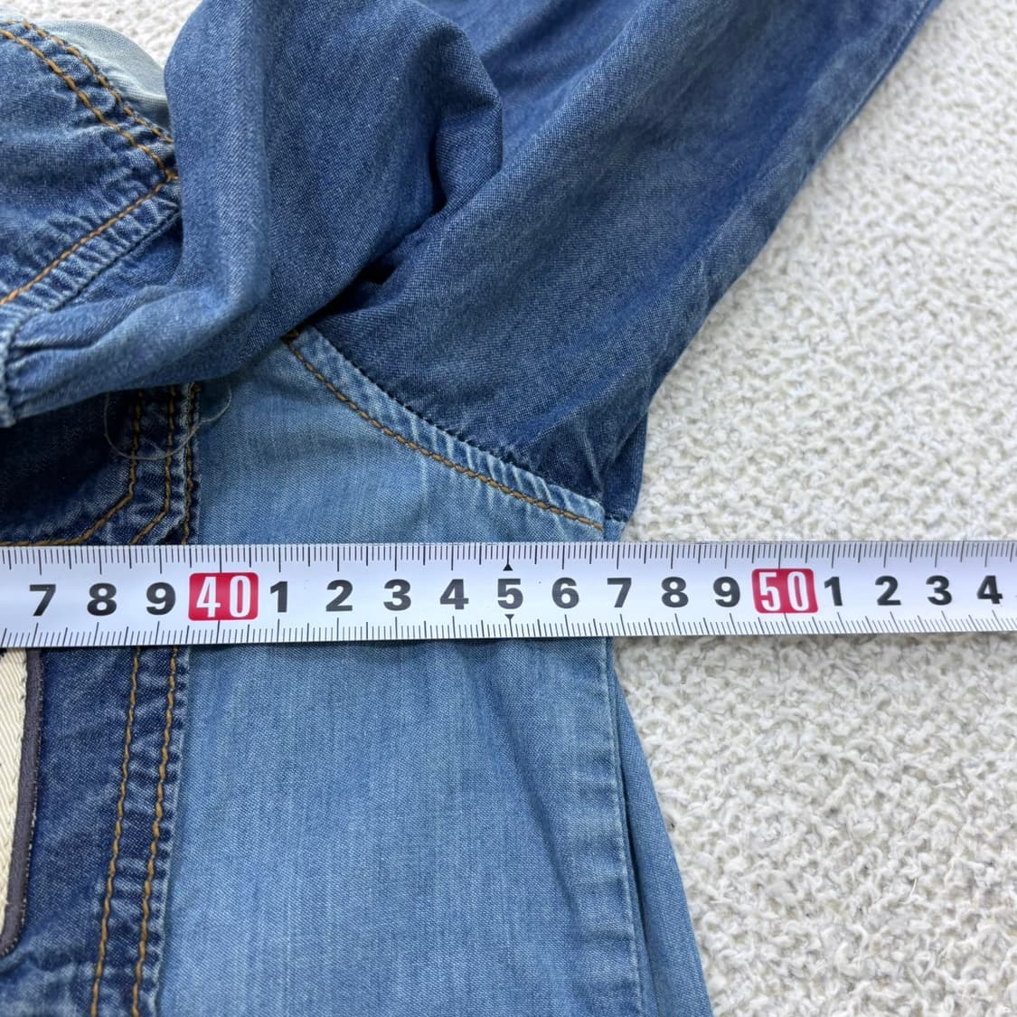 M(95) 지프 남성 빈티지 패치 데님 셔츠 0623E2 상품이미지6