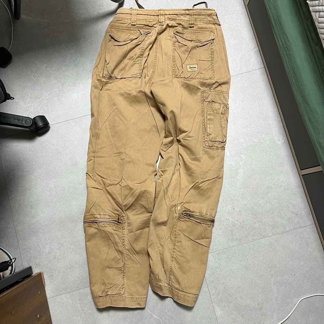 [34] 아베크롬비 00s 빈티지 카키 카고 팬츠 S 상품이미지5