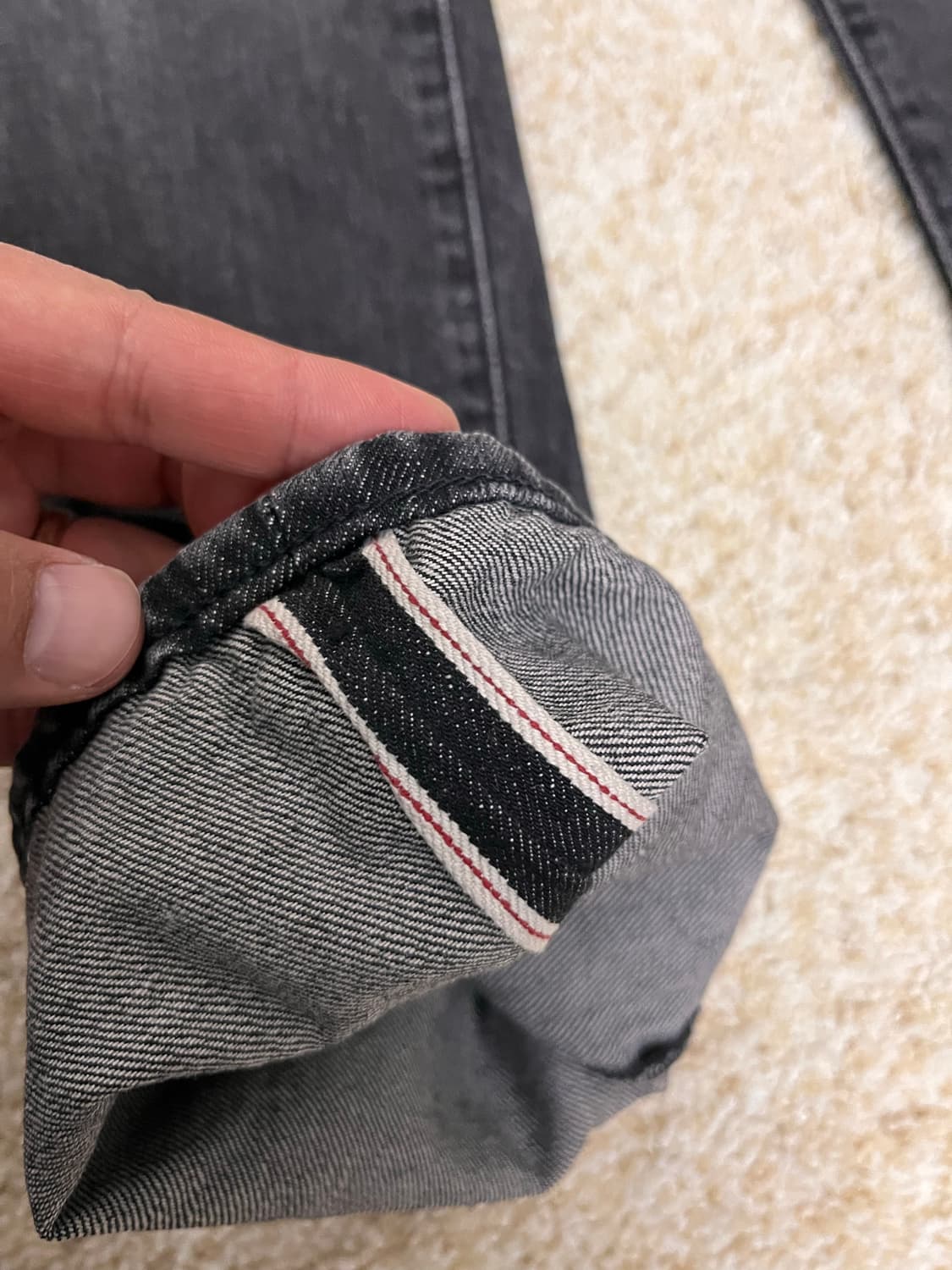 [새상품,미국출시] 리바이스 505 프리미엄 셀비지 흑청 (바살트락) 상품이미지9