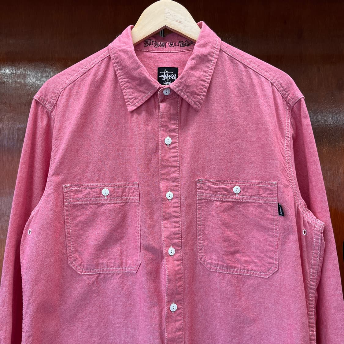 스투시 샴브레이 셔츠 [ 100 ] 상품이미지2