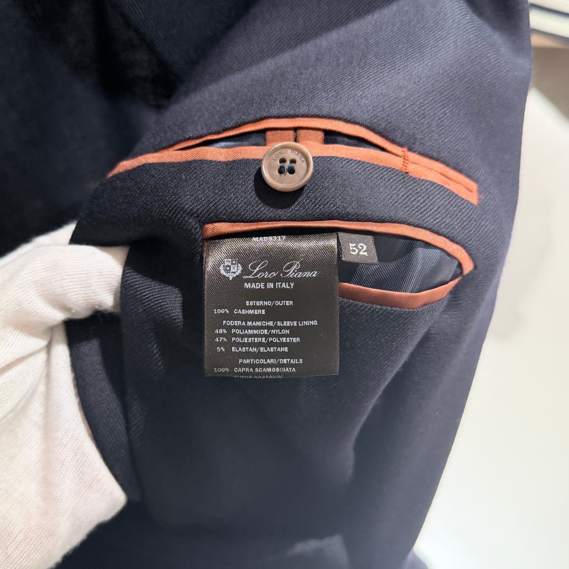 52 / 로로피아나 보야주 캐시미어 네이비 블레이저 상품이미지6