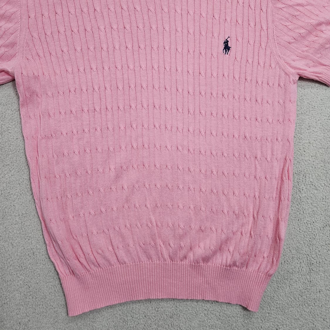 폴로 랄프 로렌 반팔 케이블 니트 S 상품이미지3