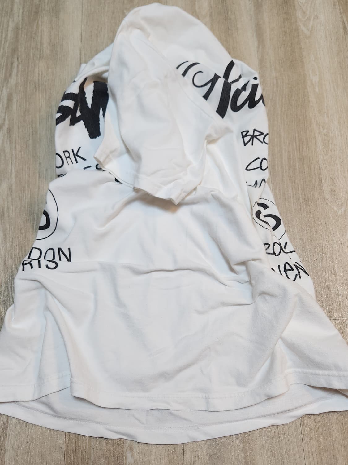 스투시 월드투어 반팔티 L사이즈 화이트 상품이미지7