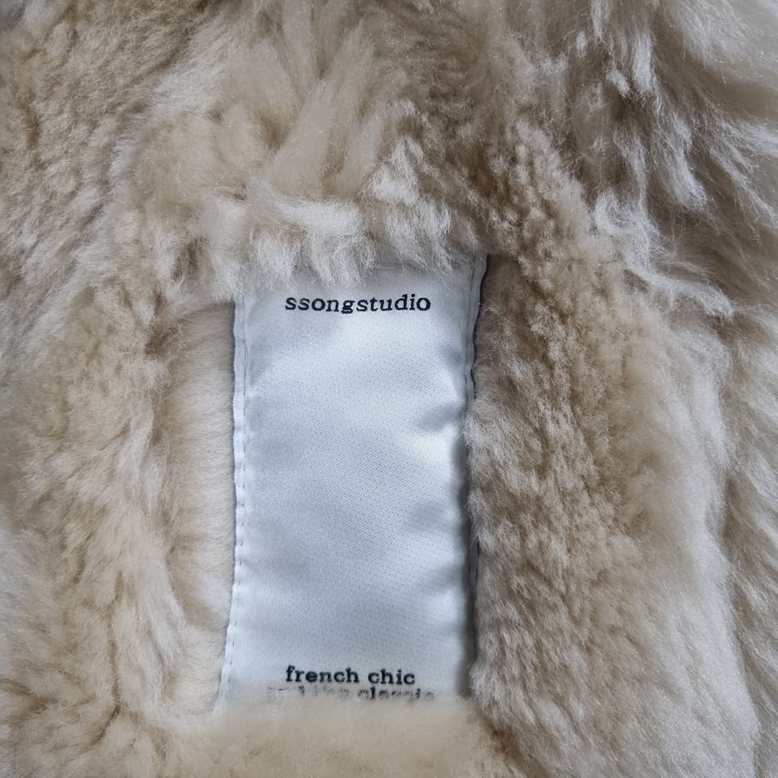 쏭스튜디오 무스탕 가죽 자켓 블랙 양털 상품이미지8