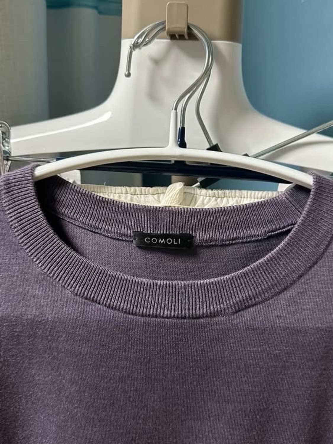 코모리 23ss 18G 크루넥 니트 페이드 네이비 상품이미지1