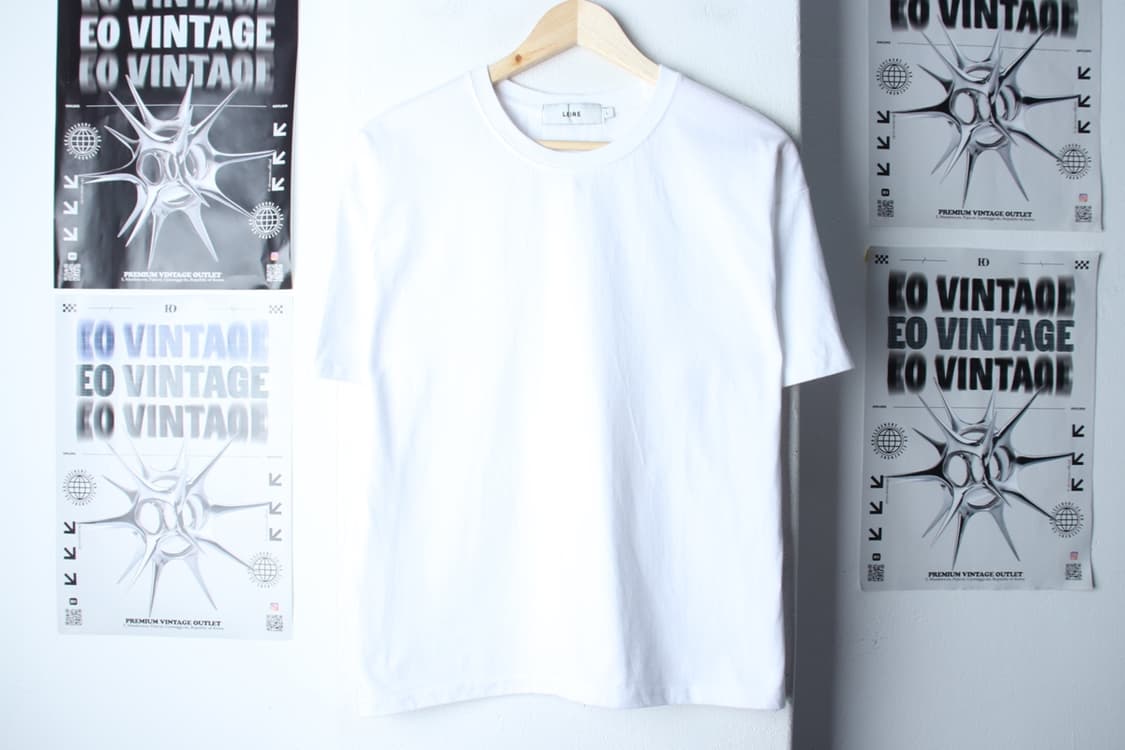 W(L-XL) 르아르 반팔 티셔츠 오버핏 화이트 무지-H31399 상품이미지2