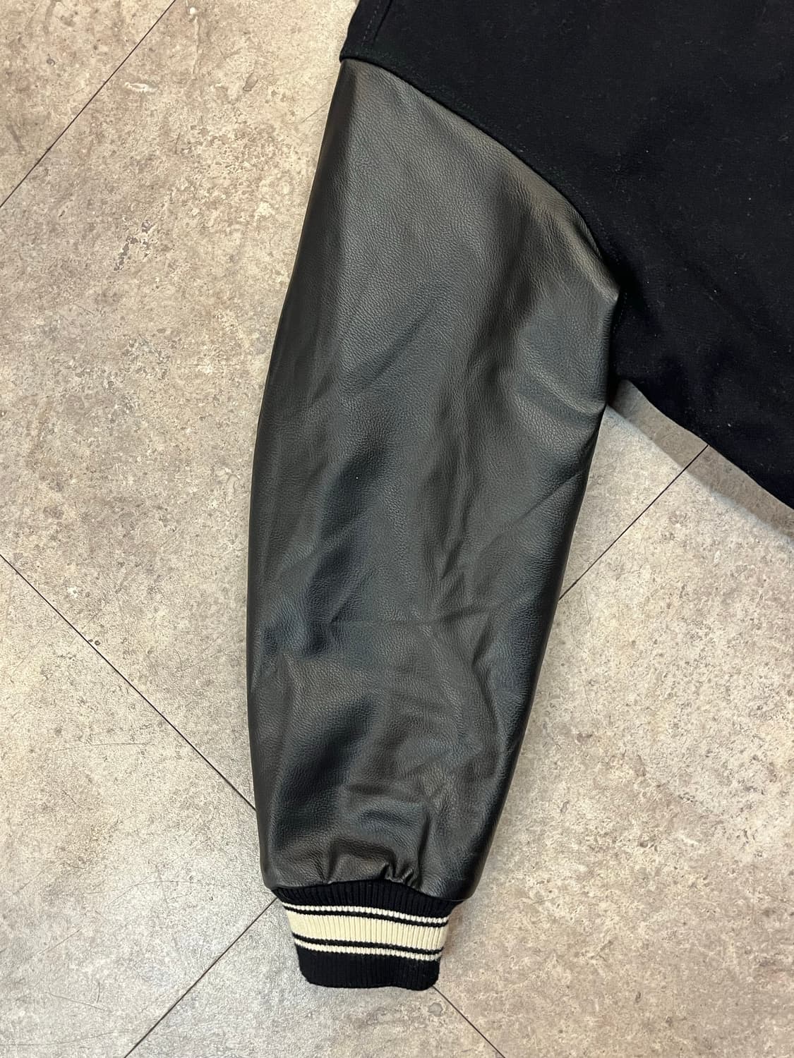 후아유 바시티 자켓 블랙 M #csz2492  상품이미지5