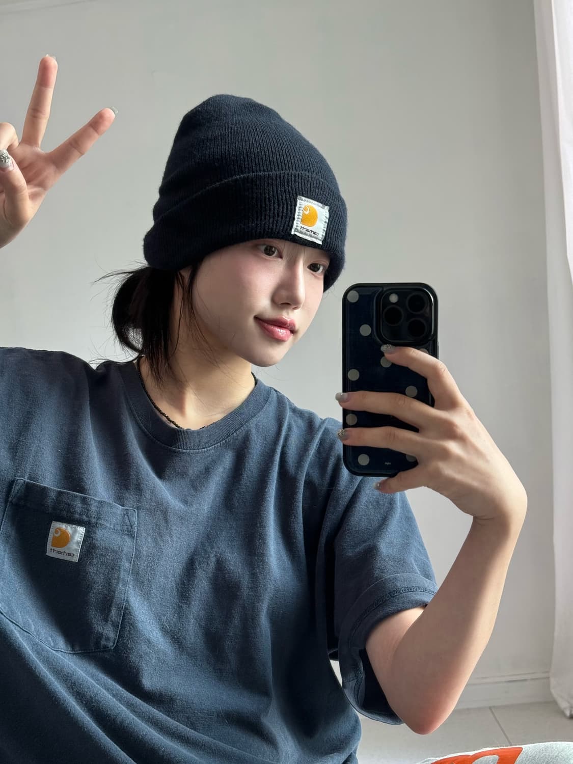 칼하트 네이비 비니 상품이미지3