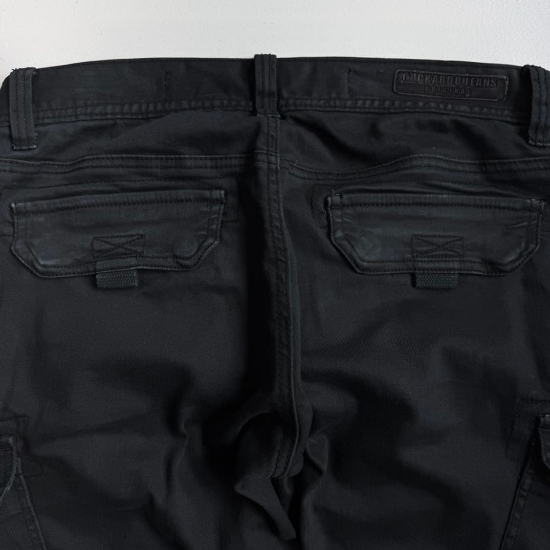 버커루 새깅 바이커 코튼 카고팬츠 블랙 상품이미지6