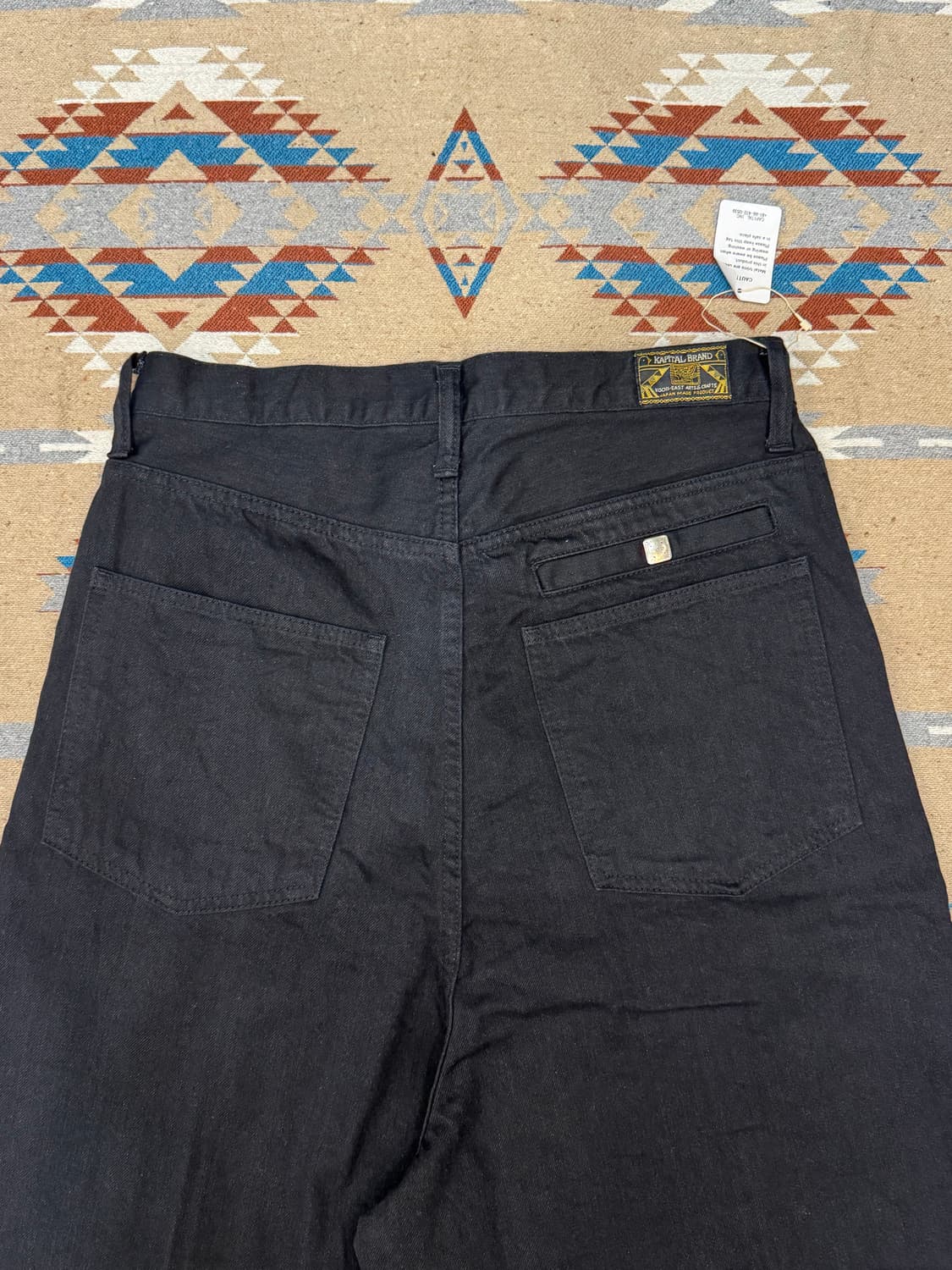 [2][M] 캐피탈 12온즈 애로우 패턴 자카드 데님 포트 배기 팬츠  상품이미지5