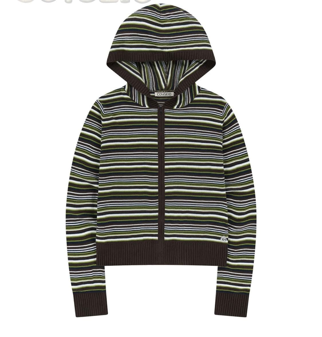 코이세이오 소프트 니트 집업 스트라이프 상품이미지1