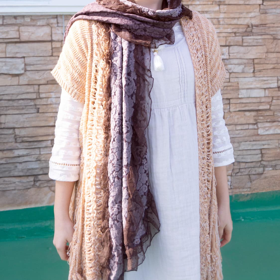 내추럴 베이지 코튼 슬립 원피스 상품이미지10