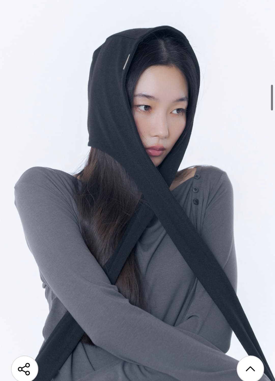 (새상품) 미세키서울 슬라우치 이어플랩 비니 블랙 상품이미지1