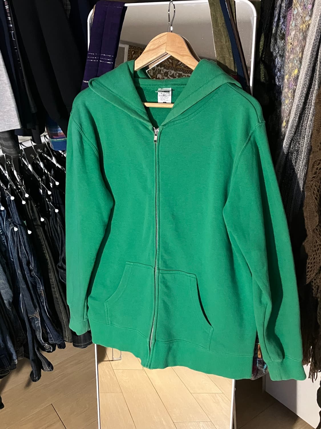 초록 하구미 후드집업 (착샷O) 상품이미지1