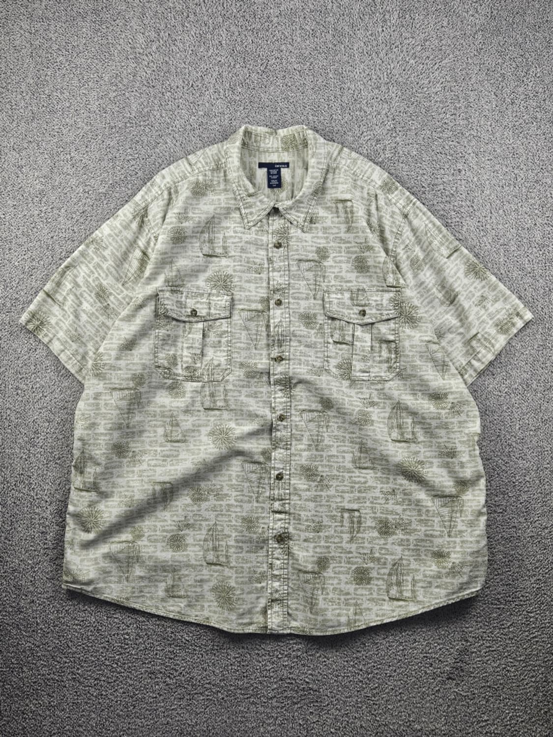베이직 에디션 패턴 반팔 셔츠 ( 3XL ) / 12453 상품이미지1