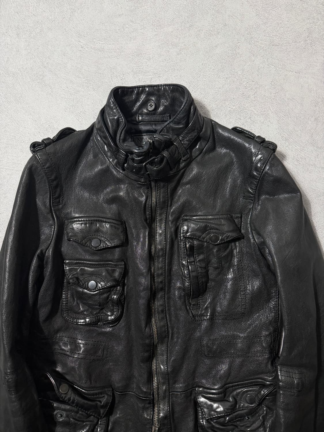 닐바렛 버팔로 멀티지퍼 레더자켓 상품이미지3