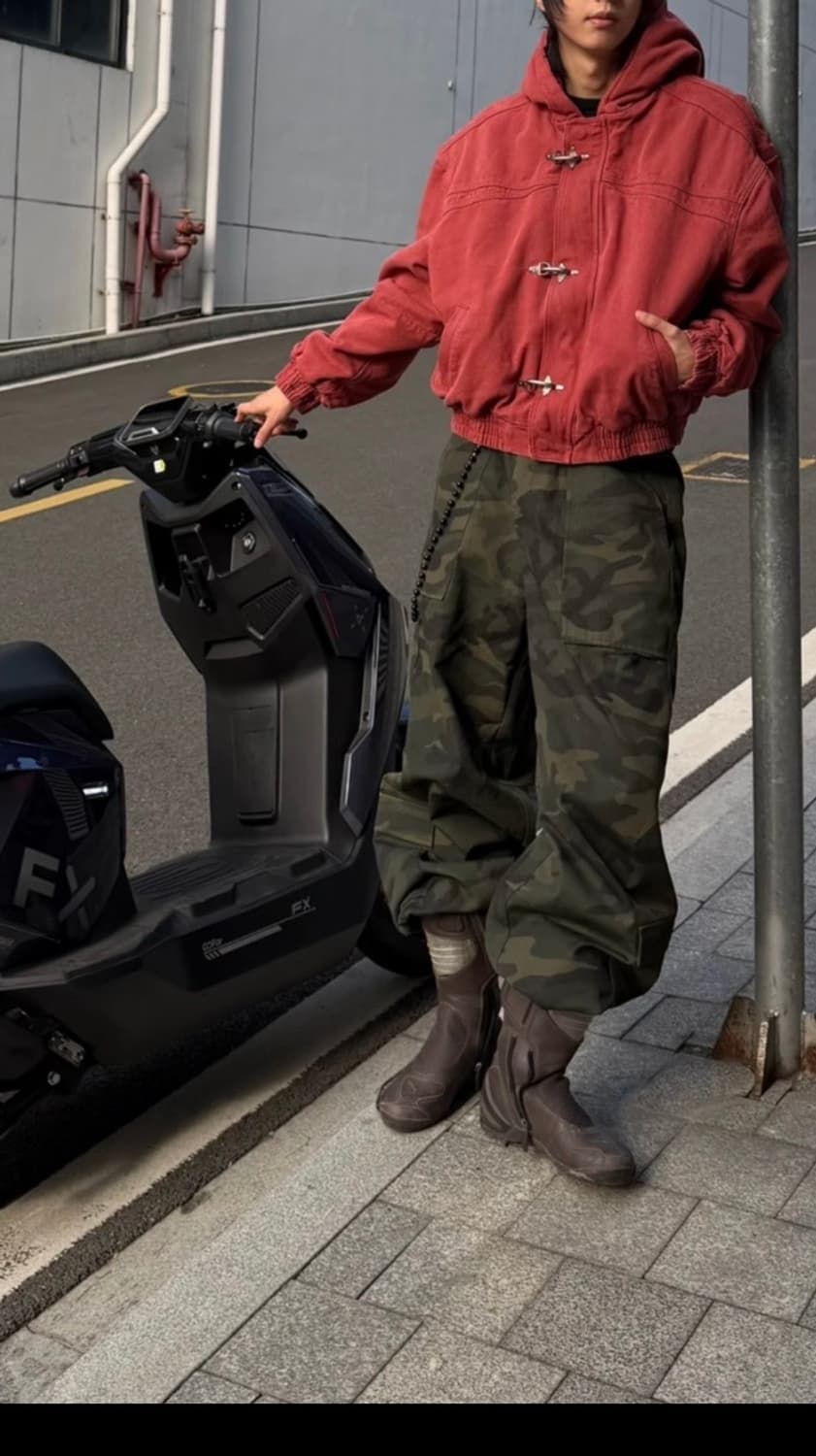 캔버스 후드자켓 레드 상품이미지3