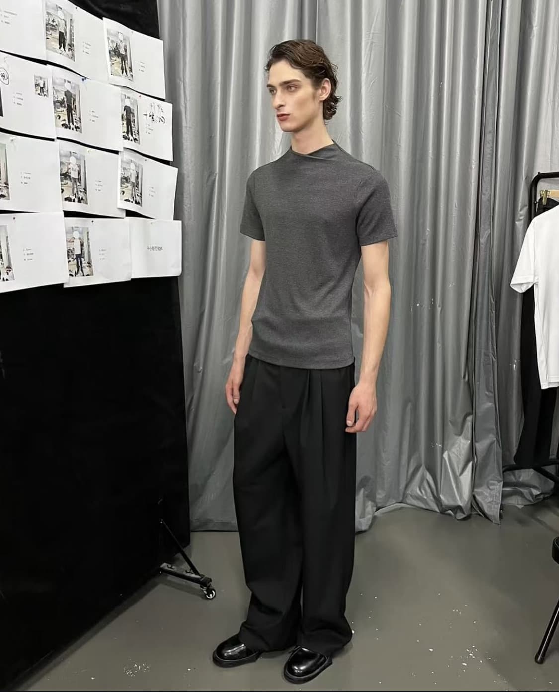 [M, L] slight vogue 하이넥 슬림 티셔츠 상품이미지6