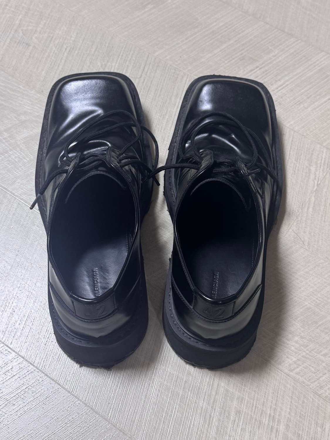 발렌시아가 인스펙터 더비슈즈 블랙 42 상품이미지2