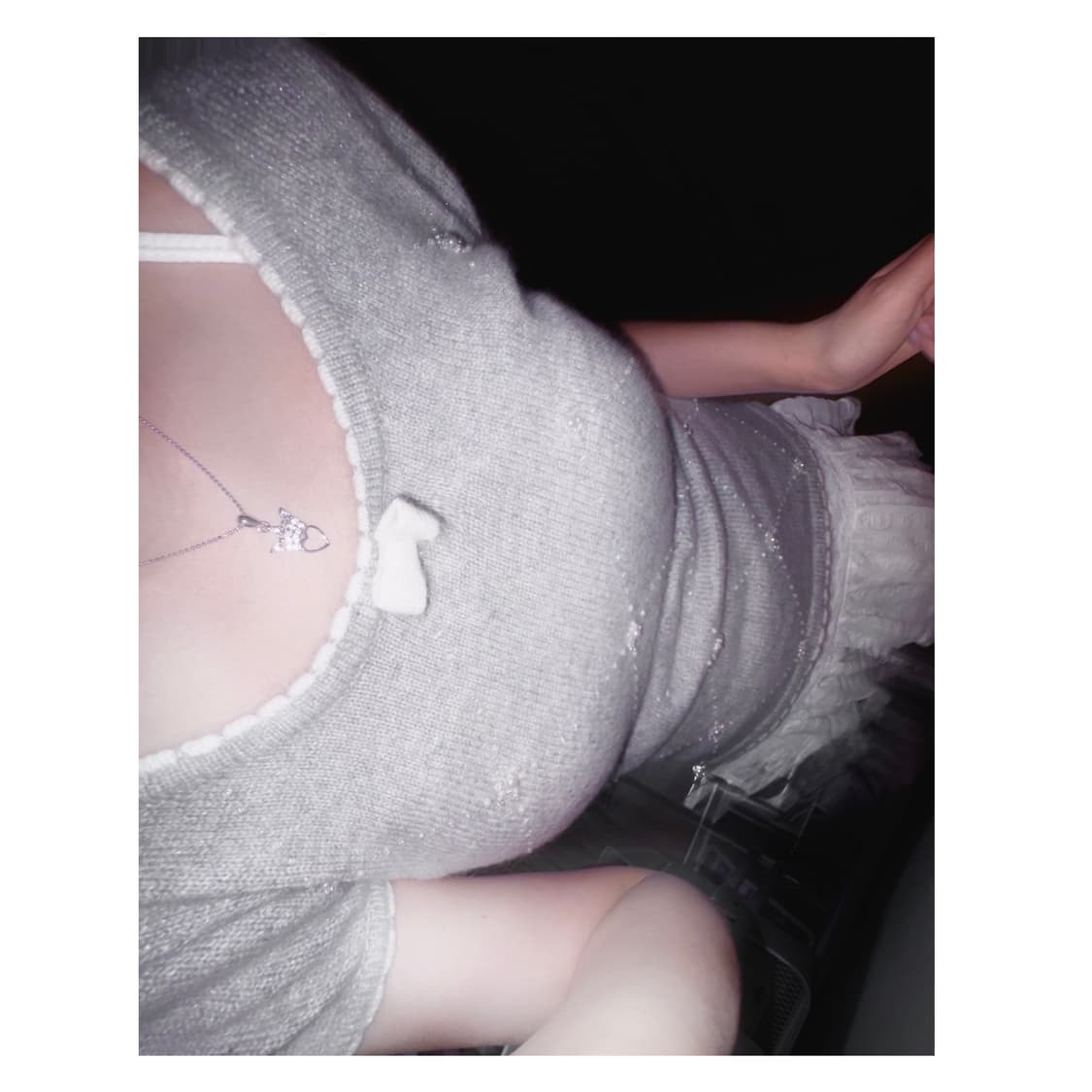 빈티지 히메갸루 리본 로걀탑 ) 리즈리사 트랄라라 라떼갸루 stc 갸루 상품이미지1