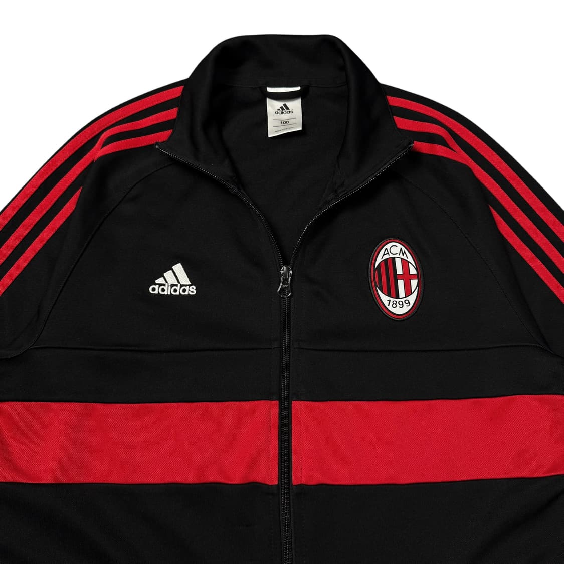 (100) 아디다스 AC 밀란 트랙탑 져지 블랙 레드 상품이미지2