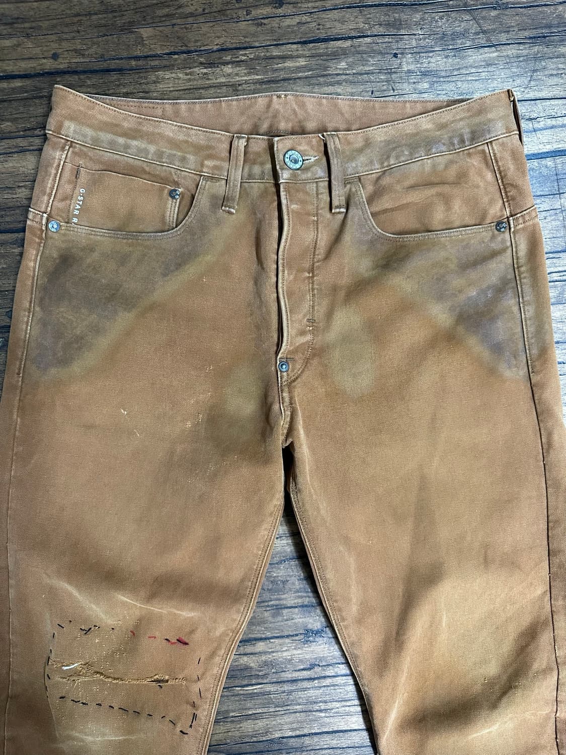 지스타 G-STAR RAW 브라운 덕캔버스 워크 팬츠  버튼플라이 32 상품이미지1