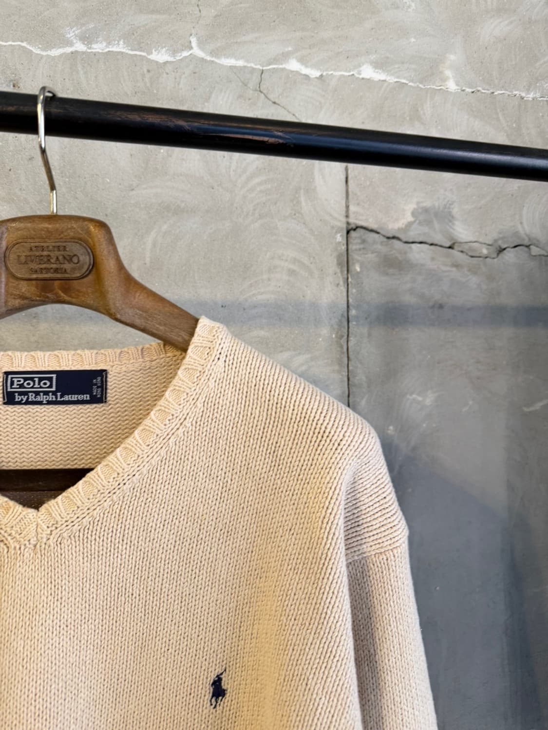 폴로 랄프로렌 코튼 브이넥 니트 100 상품이미지4