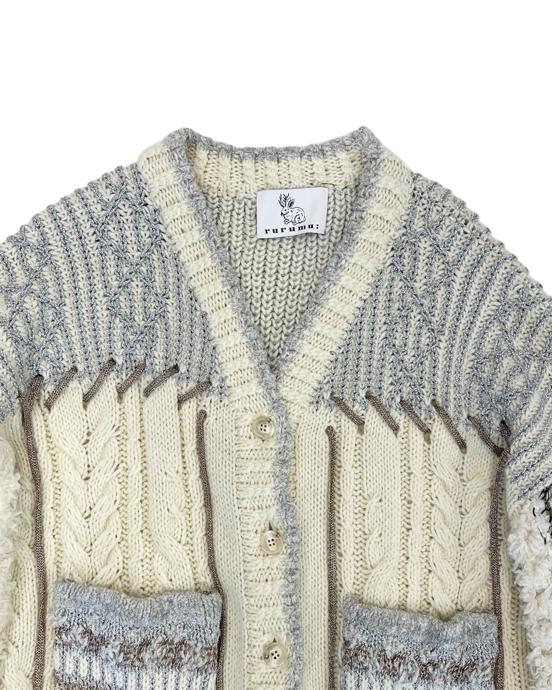 루루무 21AW 스트링 디테일 글리터 실 가디건 상품이미지6