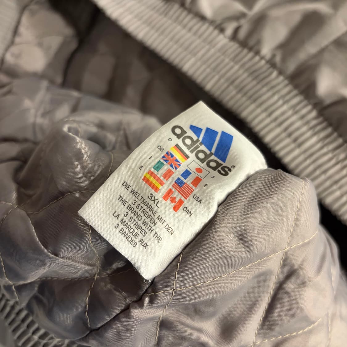 [110] 아디다스 올드스쿨 투톤 바람막이 누빔 자켓 그레이 C198 상품이미지8