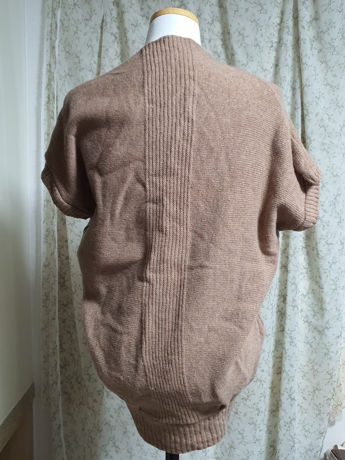 [빈티지] 브라운 하트 스팽글 반팔 니트 상품이미지4