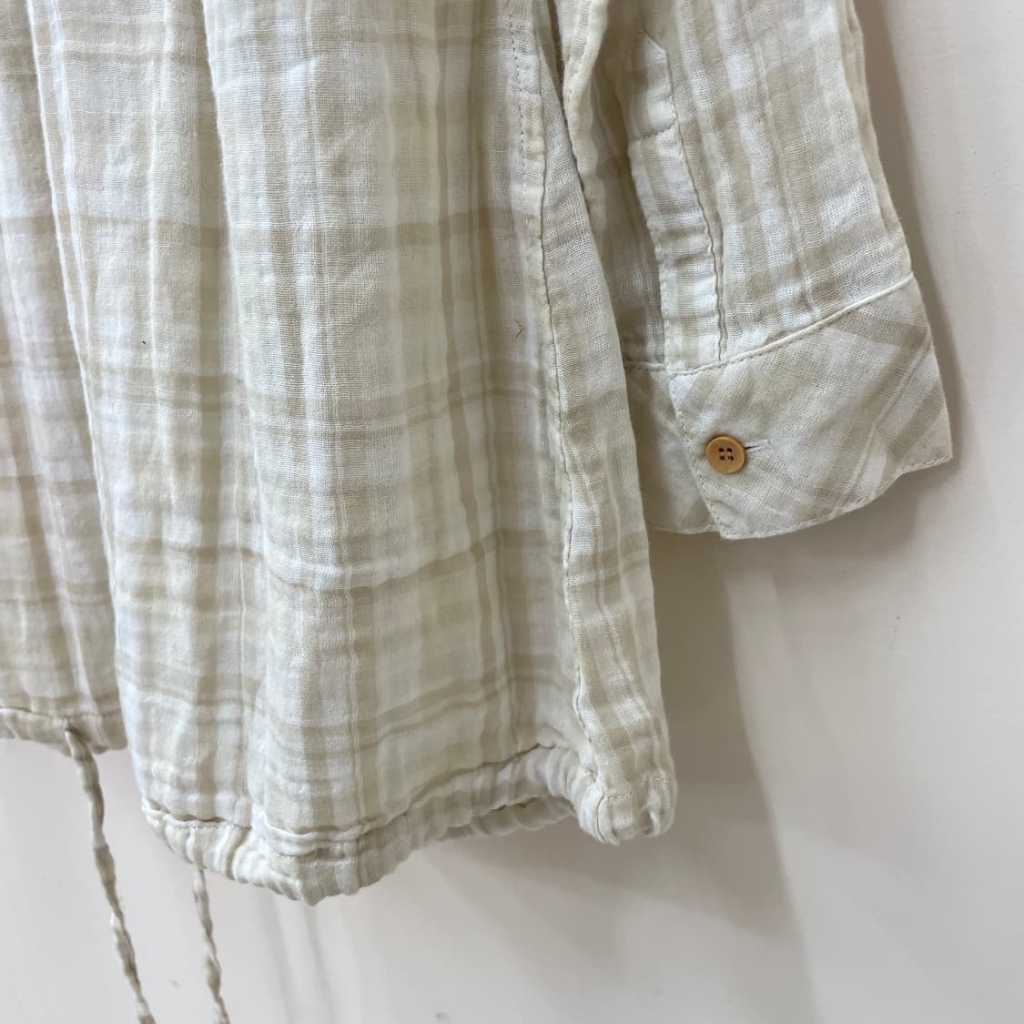 Petit fleur 체크 리버시블 롱 포켓 셔츠 상품이미지7