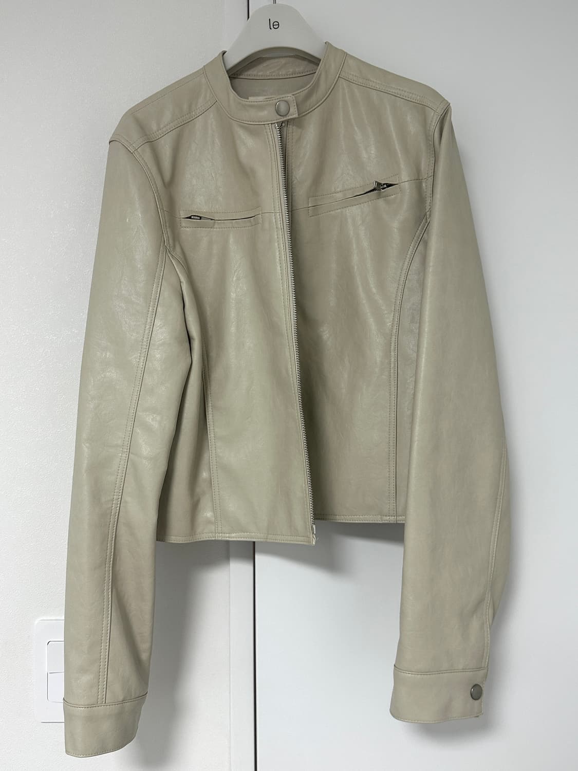 le faux leather biker jaket 르 레더 바이커 자켓 상품이미지4