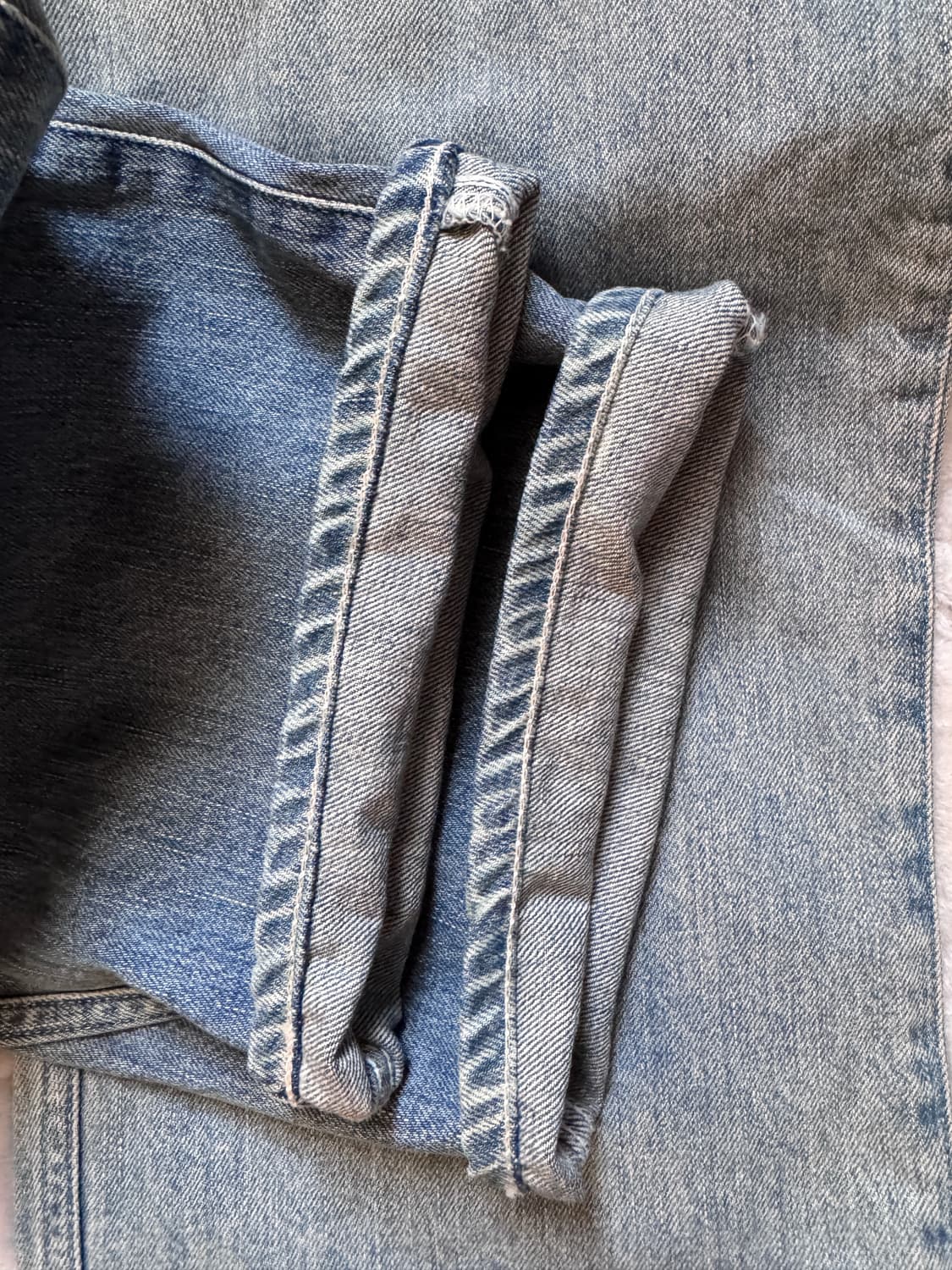 25ss 포터리 원워시드 와이드 데님 미드블루 1사이즈 상품이미지5