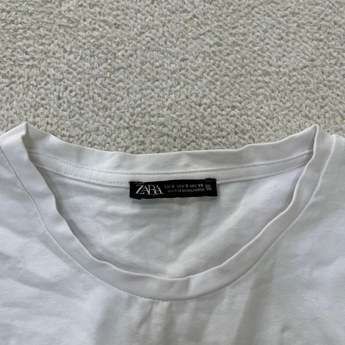 S 자라 여성 크롭 반팔티 0331M 상품이미지2