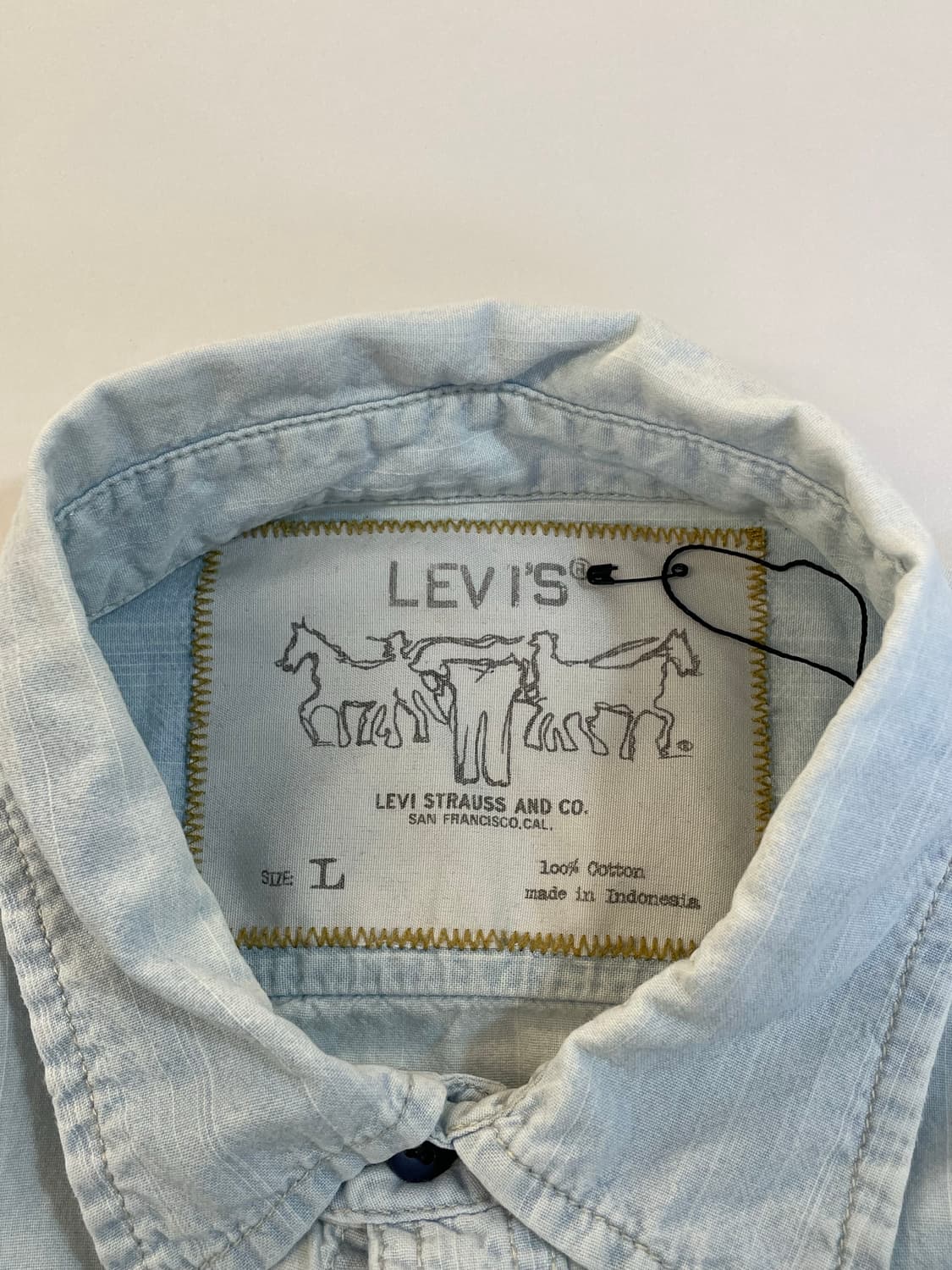 (L) Levi's 리바이스 데님 코튼 셔츠 상품이미지5