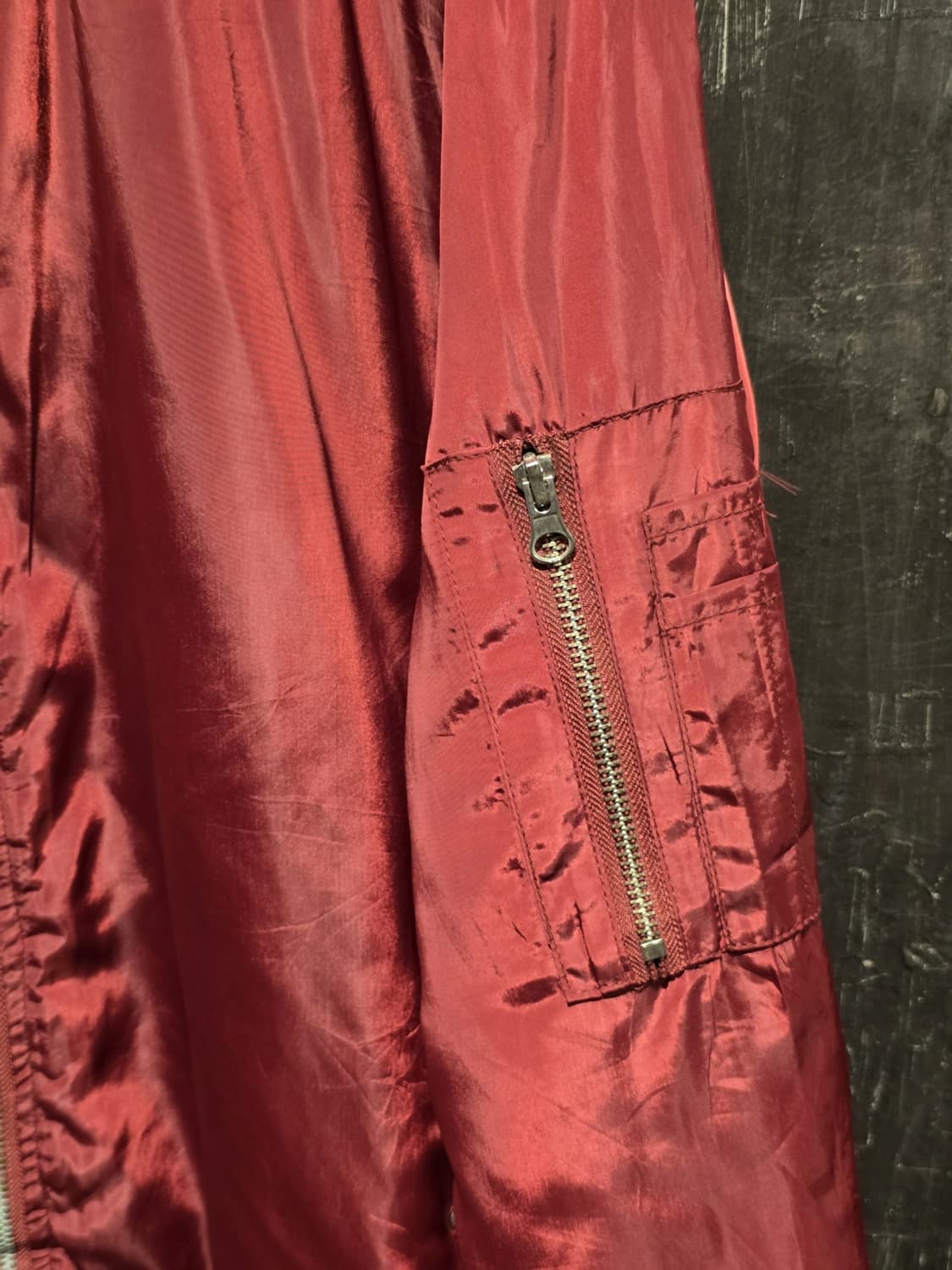 MODCHOK Burgundy Bomber Jacket 상품이미지2