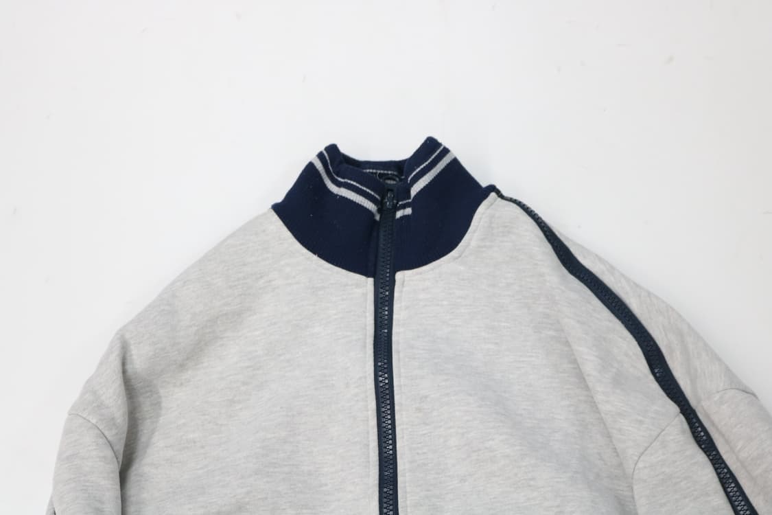 빈티지 멜란지 그레이 사이드라인 지퍼 스웨트 트랙탑 상품이미지3