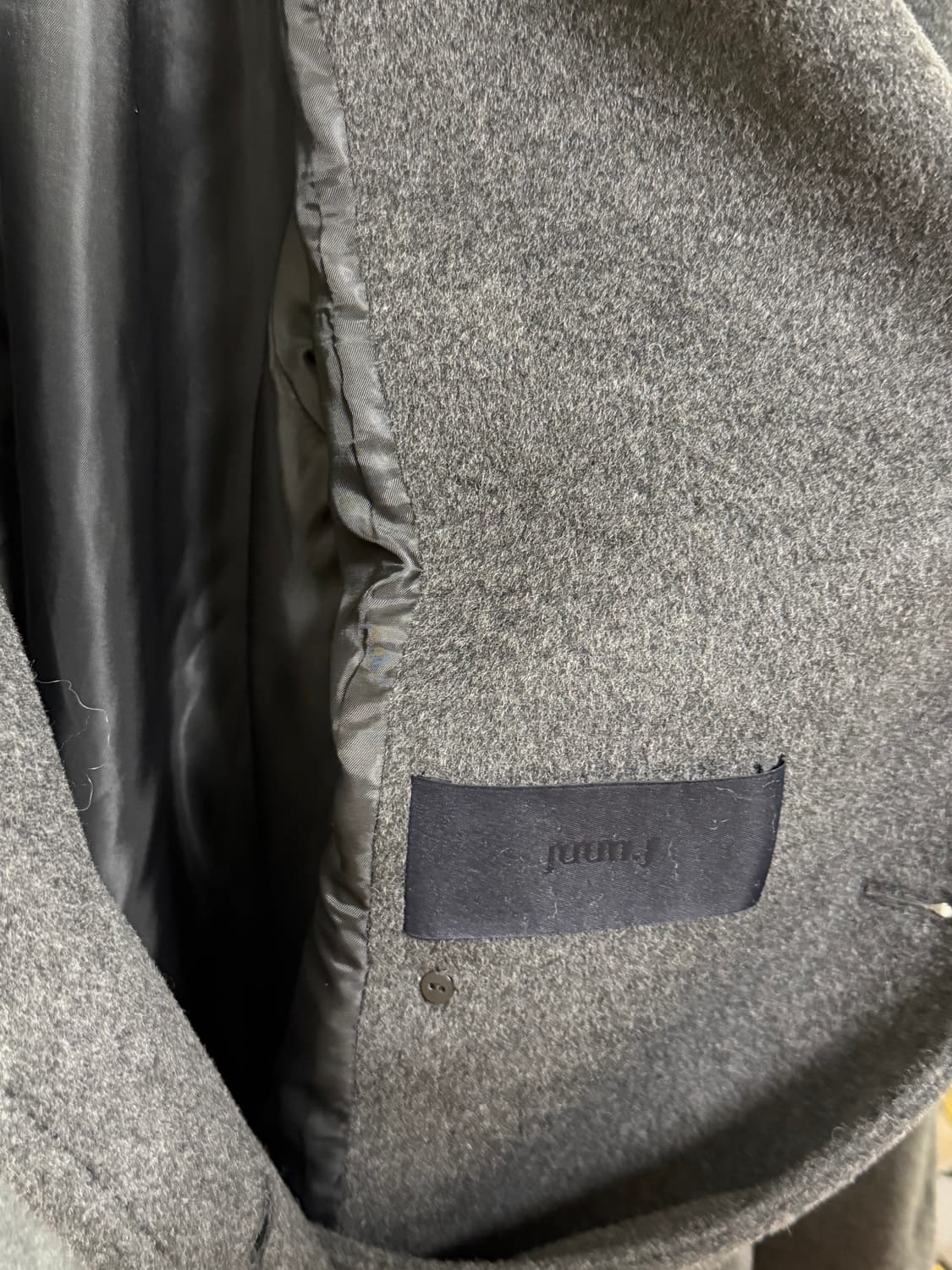 준지 JUUN.J 벨티드 미디 코트 (그레이) 상품이미지4