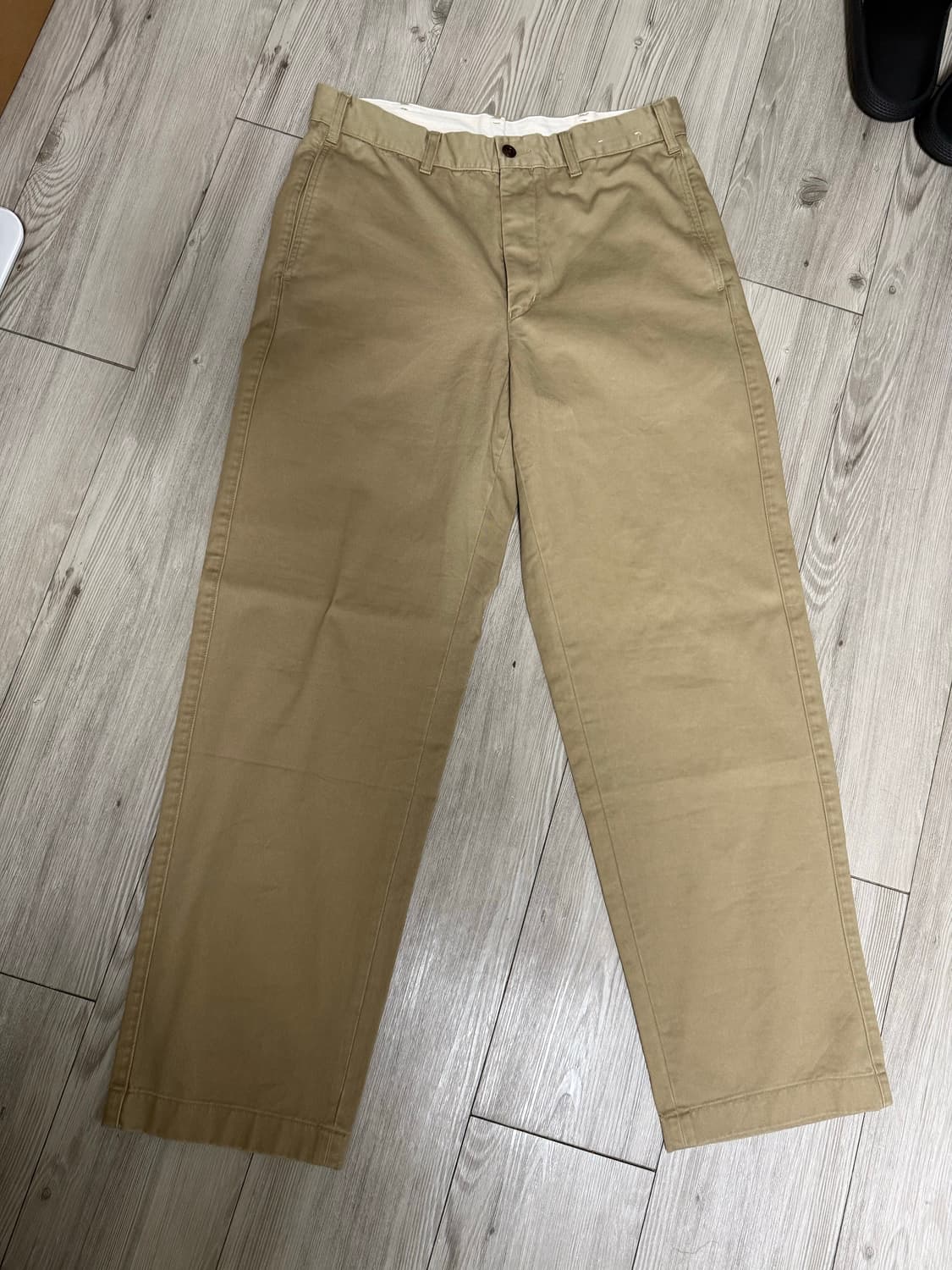 (새상품)유니클로 스트레이트 치노 팬츠 브라운 34 상품이미지1