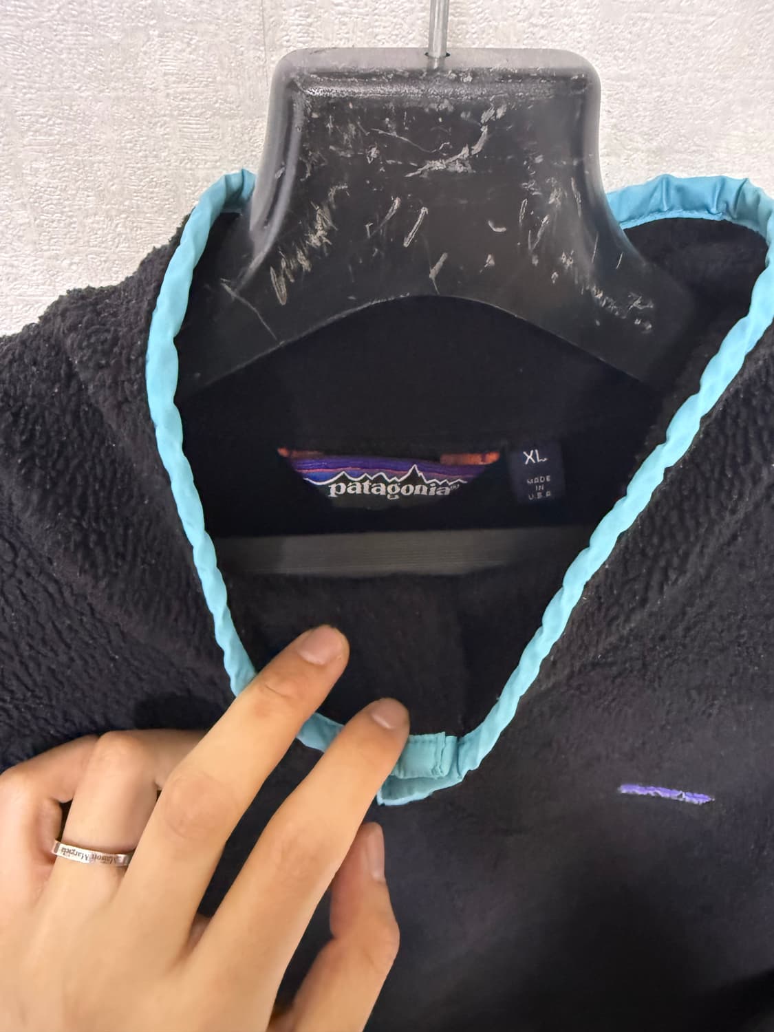 80s 파타고니아 풀오버 XL 블랙 상품이미지2