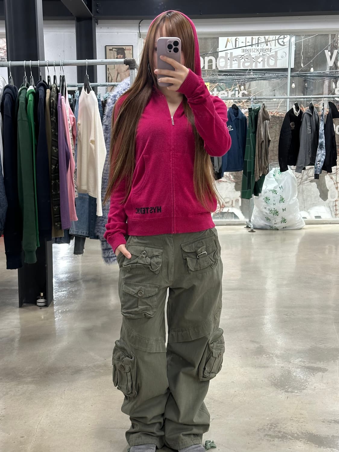 히스테릭글래머 히스걸 딜리셔스 루즈 후드집업 상품이미지2