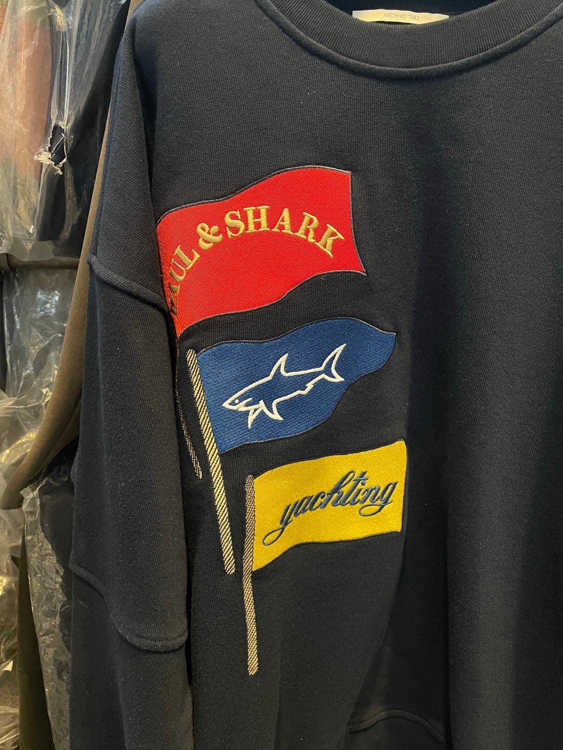 (정품/새상품) 폴앤샤크 네이비 깃발 패치 맨투맨 상품이미지2