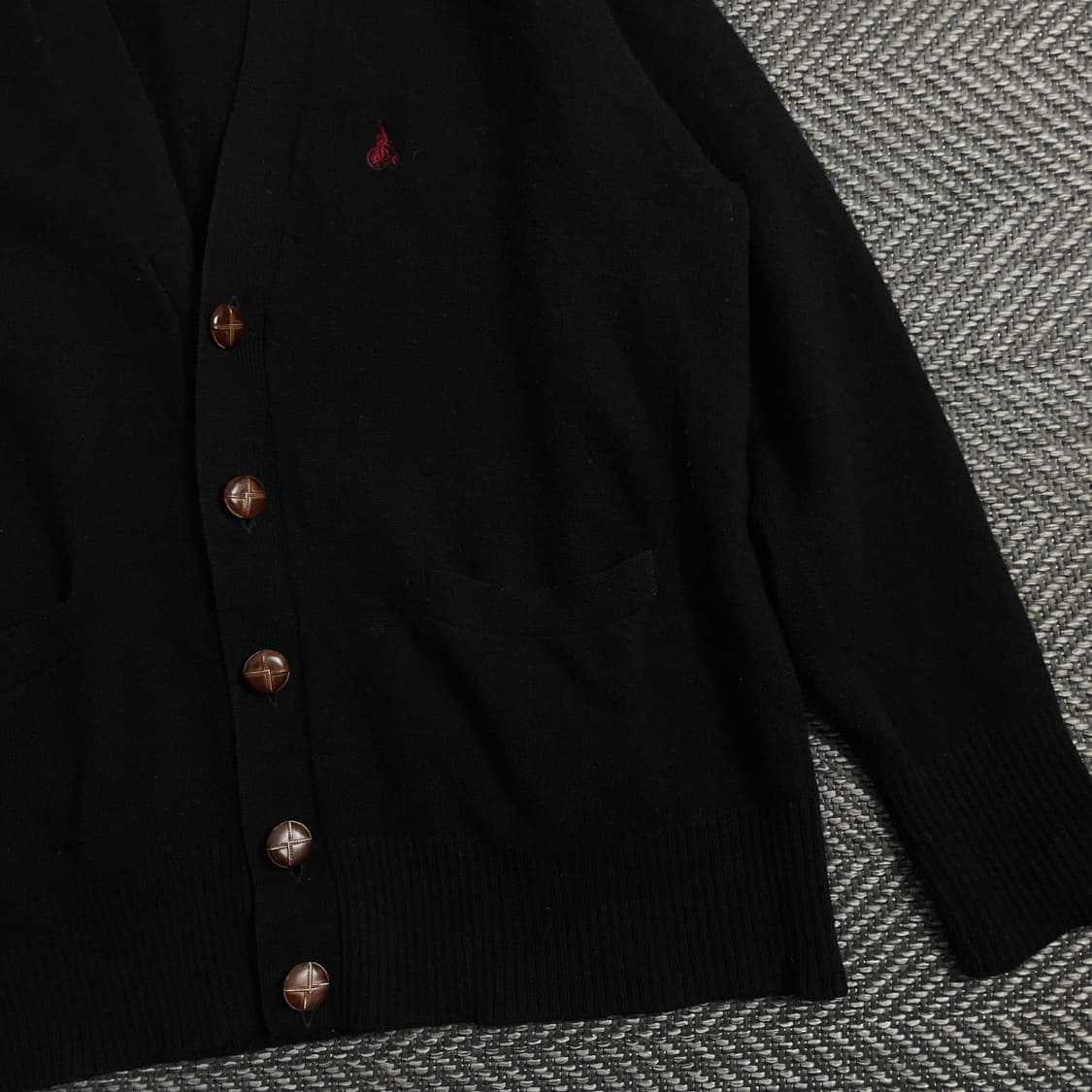 빈폴 자수 로고 미니멀 램스울 가디건o 4187 상품이미지2